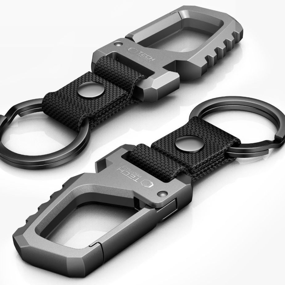 Kitos prekės Tech-Protect Tech-Protect Slidelock Keychain - Black and Gray