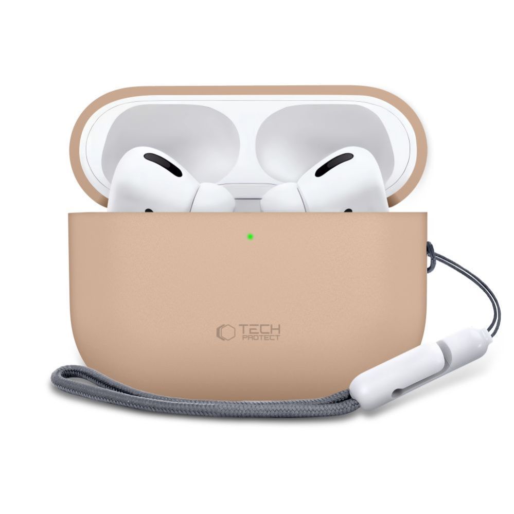 Kitos prekės Tech-Protect Tech-Protect Silicone Case for AirPods Pro 3 - Beige