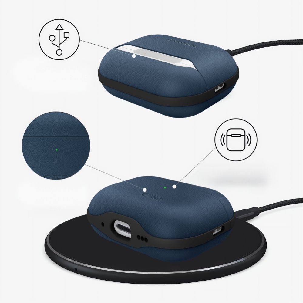 Other goods Tech-Protect Tech-Protect NaturalFit Case for AirPods Pro 3 - Navy Blue