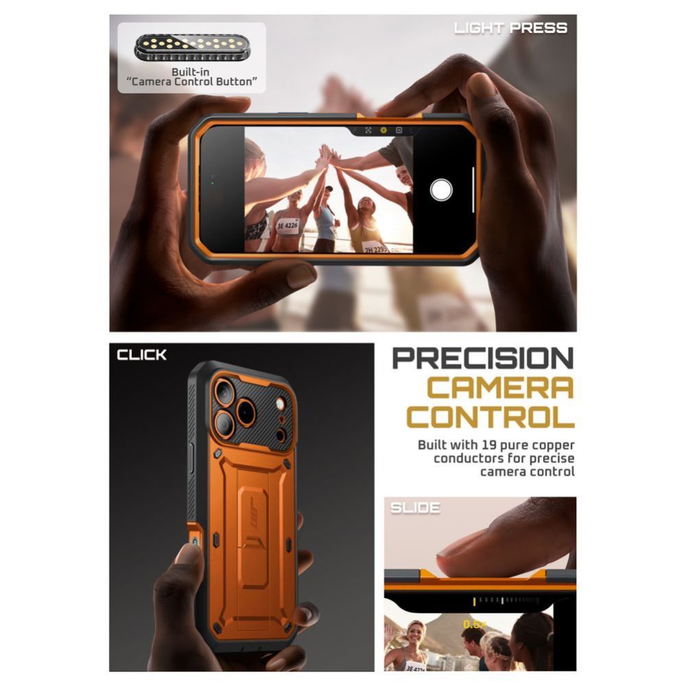 Citas preces Supcase Supcase Unicorn Beetle Pro Case for iPhone 17 Pro Max - Orange