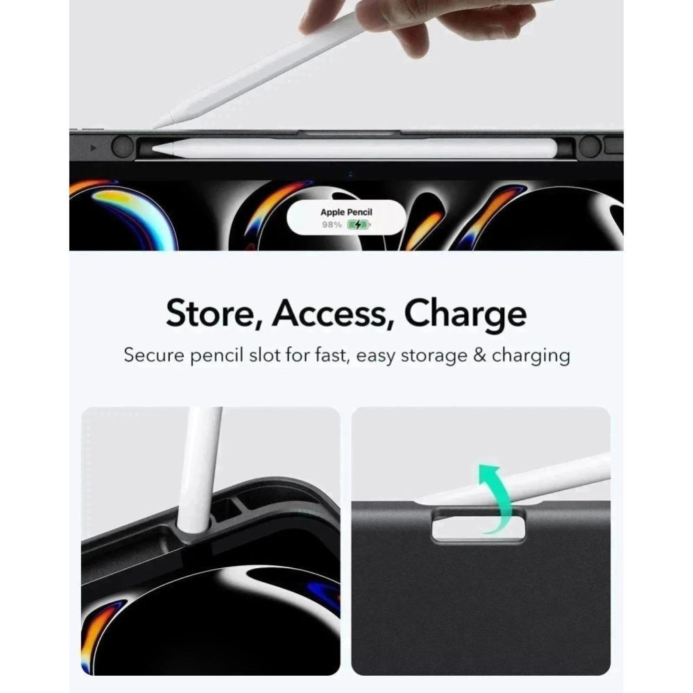 Citas preces ESR ESR Flip Hybrid Case for iPad Pro 13” 7 / 8 / 2024-2025 - Black