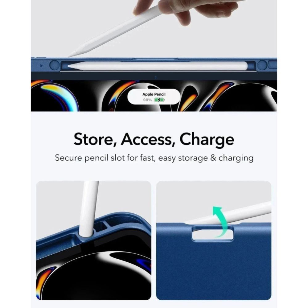 Citas preces ESR ESR Flip Hybrid Case for iPad Pro 13” 7 / 8 / 2024-2025 - Navy Blue