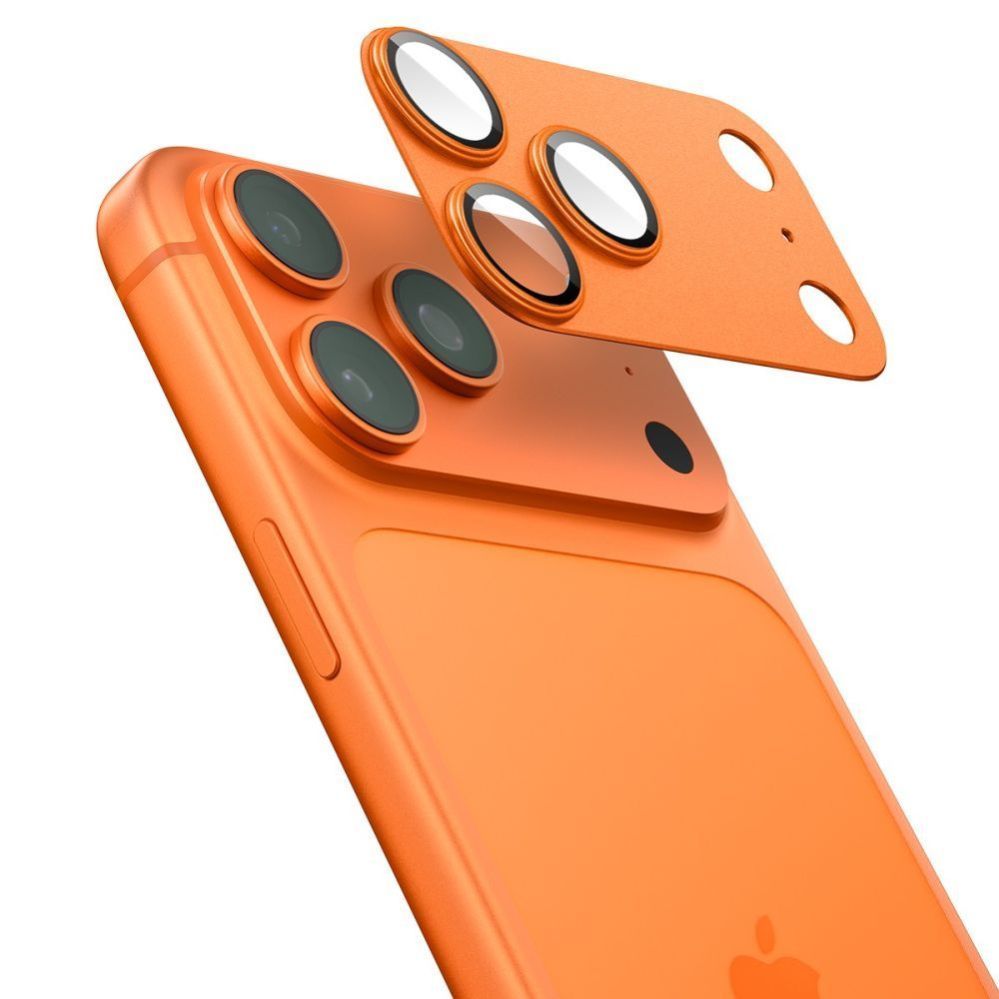Citas preces Spigen Spigen Optik Pro XL Camera Lens Glass for iPhone 17 Pro Max - Orange