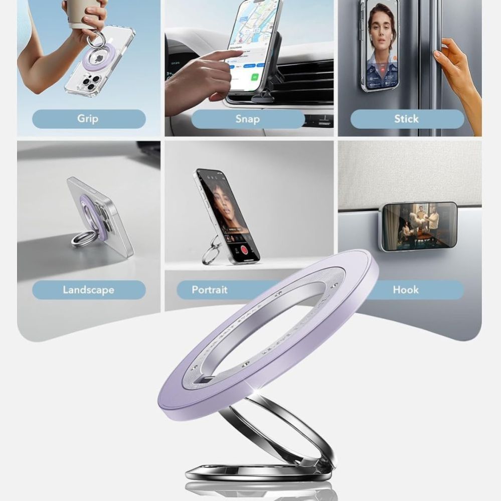 Citas preces ESR ESR Magnetic HaloLock MagSafe Phone Holder - Purple