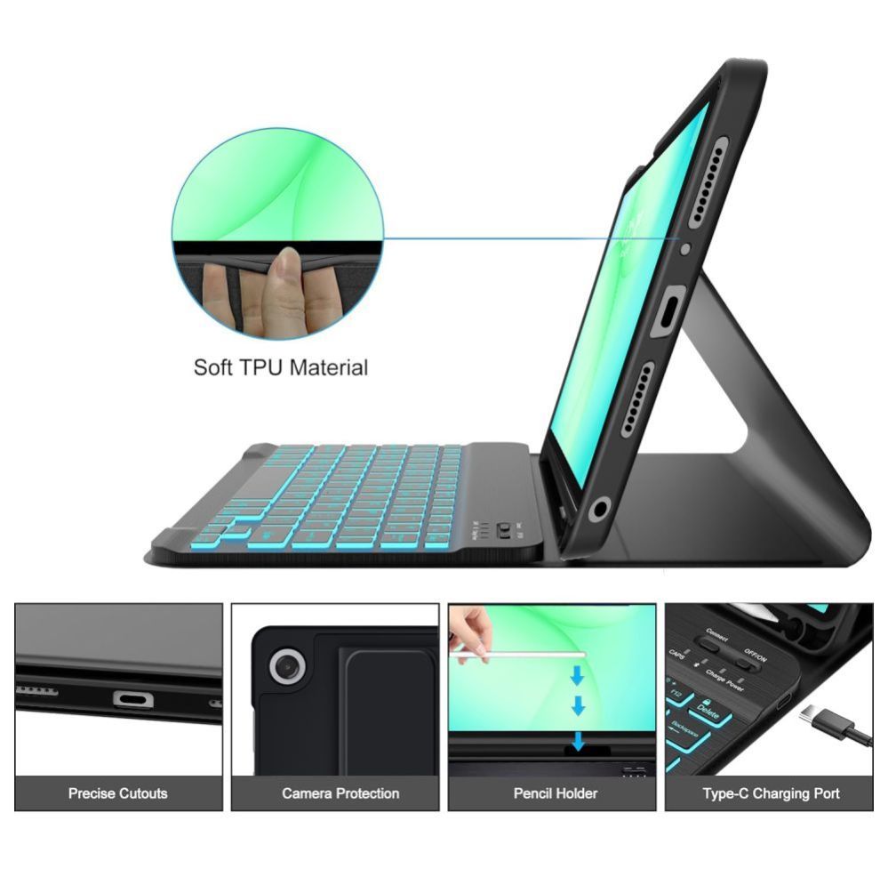 Other goods Tech-Protect Tech-Protect SC Pen Case for Samsung Galaxy Tab A9+ / A11+ Plus 11.0 X210 / X215 / X216 / X230 / X235 / X236 - Black