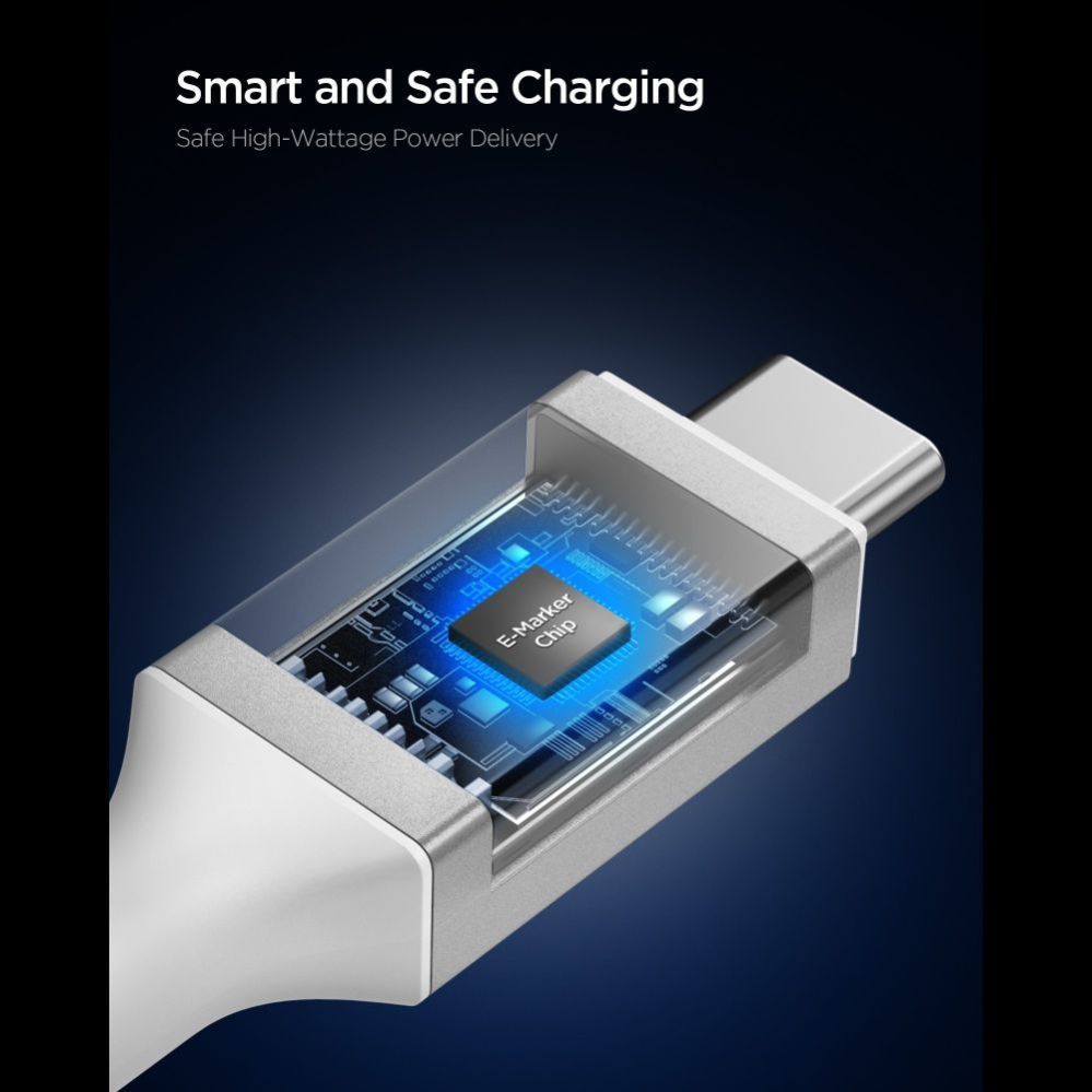 Citas preces Spigen Spigen EB10020CC USB-C Cable 100W 200cm - White