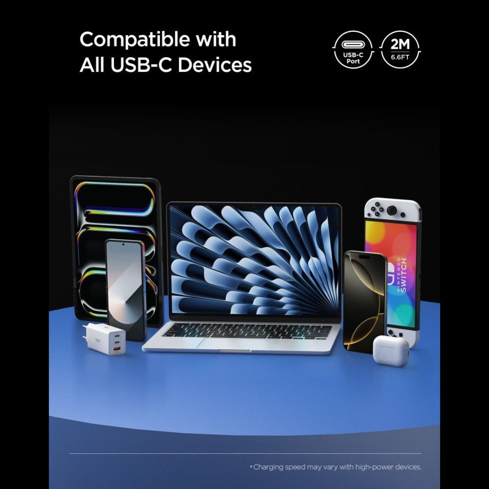 Citas preces Spigen Spigen EB10020CC USB-C Cable 100W 200cm - White