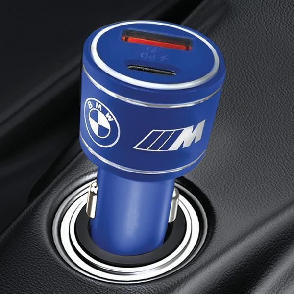 Muud kaubad BMW BMW M Edition PD-QC 3.0 20W Car Charger - Blue/Black