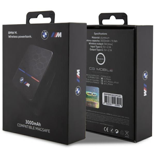 Citas preces BMW BMW M Collection MagSafe 5W 3000mAh Inductive Power Bank - Black