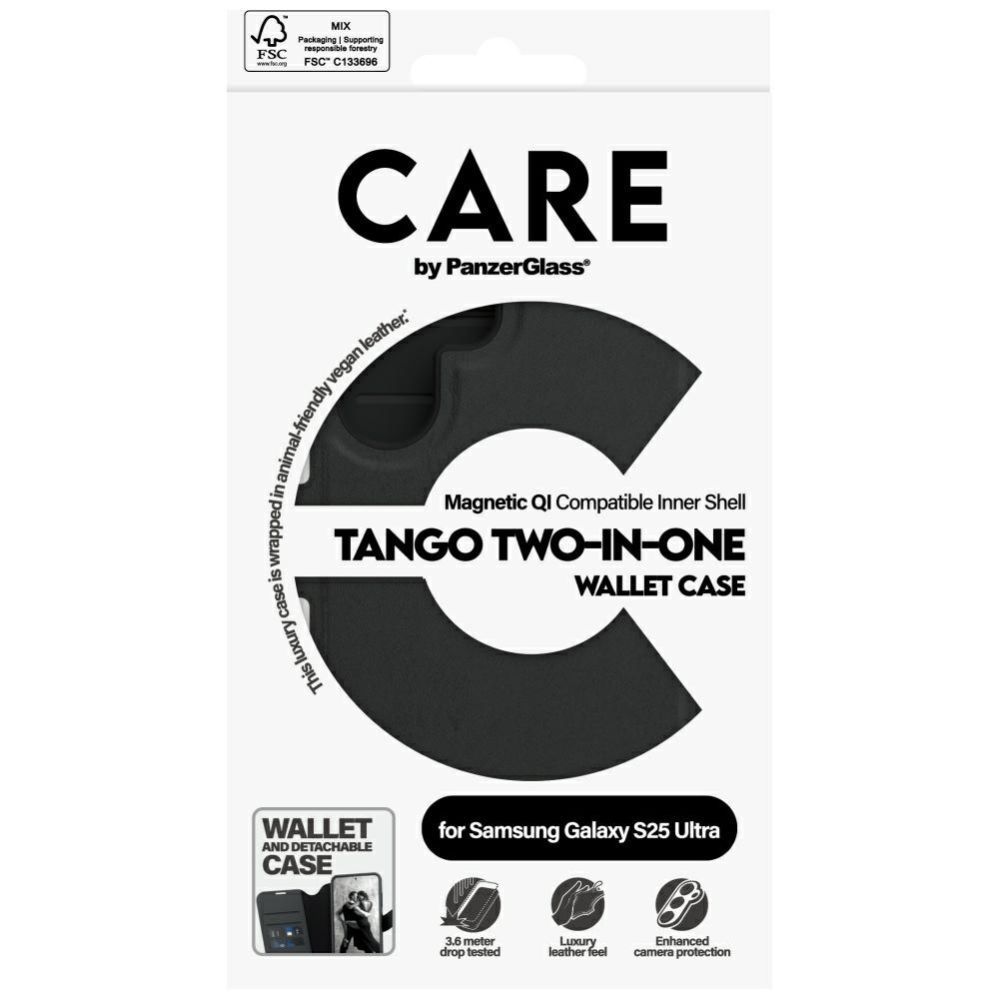 Citas preces Panzer Glass CARE by PanzerGlass Feature Tango 2in1 Wallet Case for Samsung Galaxy S25 Ultra - Black