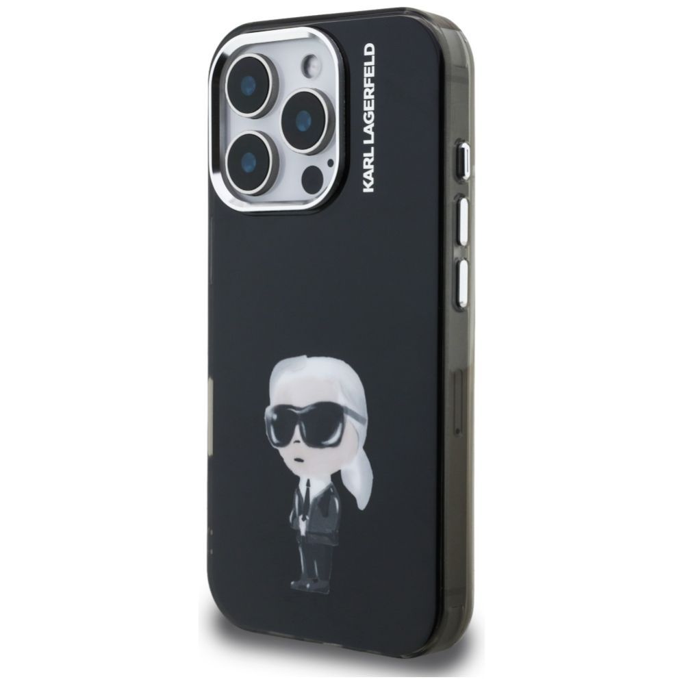 Kitos prekės Karl Lagerfeld Karl Lagerfeld IML Aquarelle Karl & Logo MagSafe Case for iPhone 16 Pro Max - Black