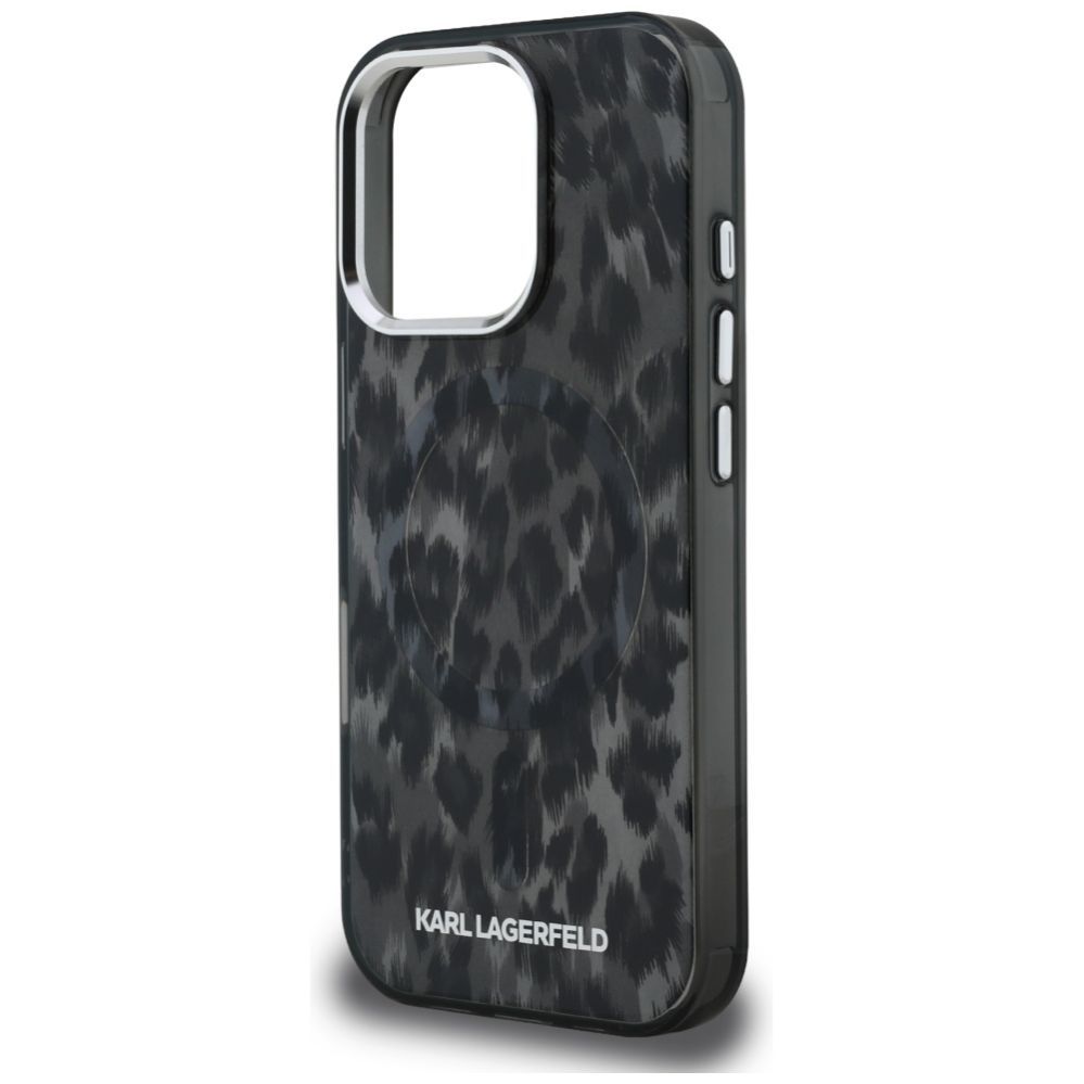 Kitos prekės Karl Lagerfeld Karl Lagerfeld IML Leopard Pattern MagSafe Case for iPhone 16 Pro - Black