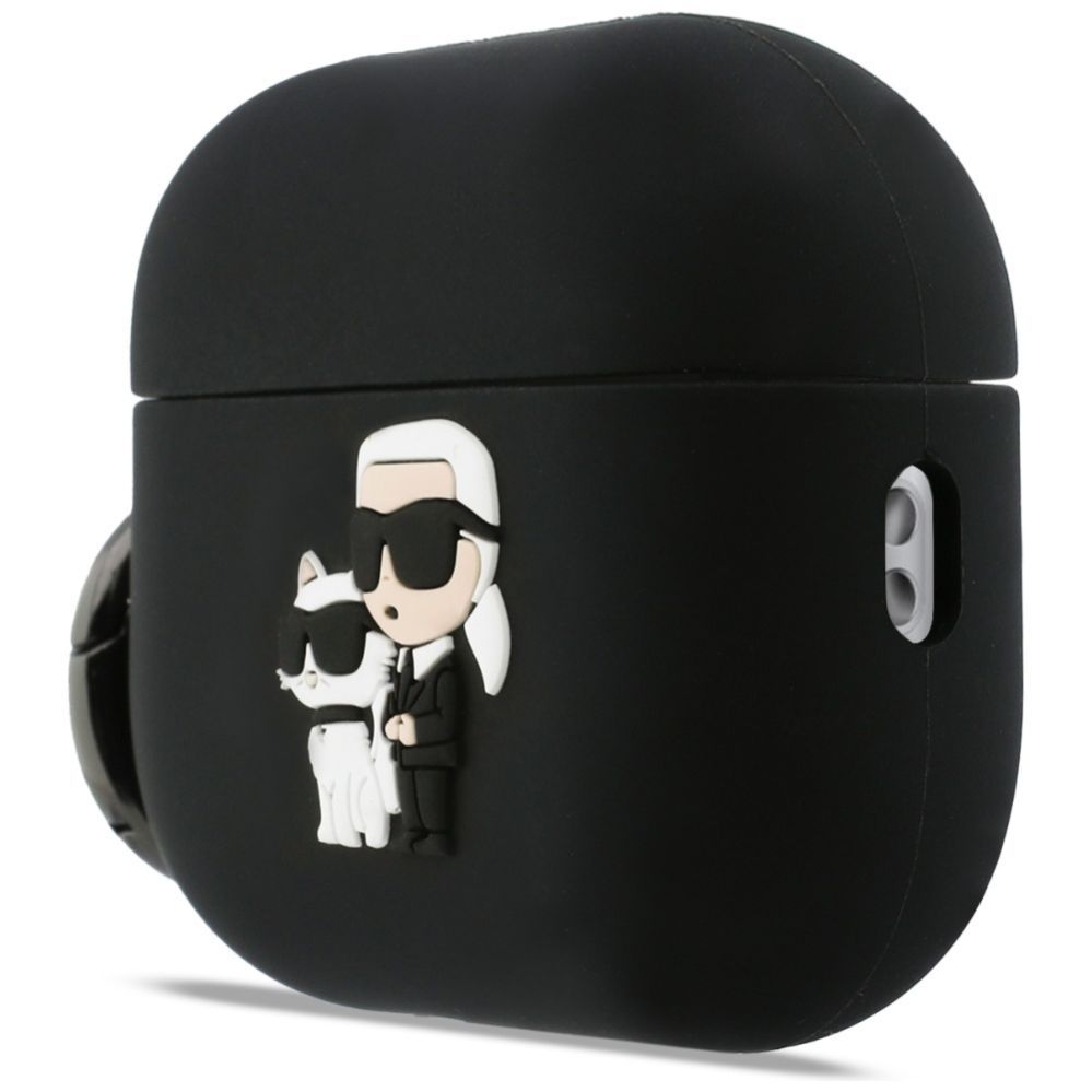 Other goods Karl Lagerfeld Karl Lagerfeld Silicone Karl & Chaupette Head 3D Case for AirPods Pro 3 - Black