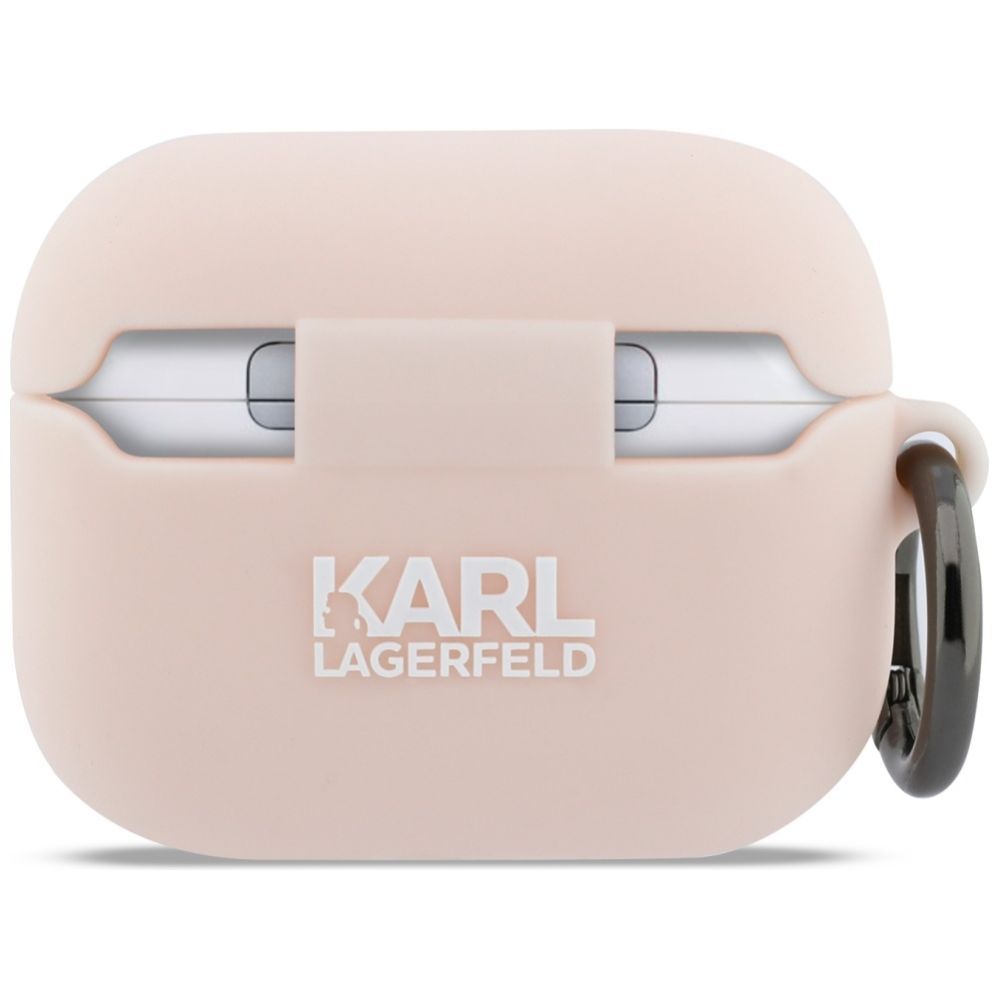 Citas preces Karl Lagerfeld Karl Lagerfeld Silicone Chaupette Head 3D Case for AirPods Pro 3 - Pink