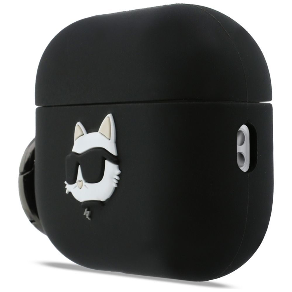 Citas preces Karl Lagerfeld Karl Lagerfeld Silicone Choupette Head 3D Case for AirPods Pro 3 - Black