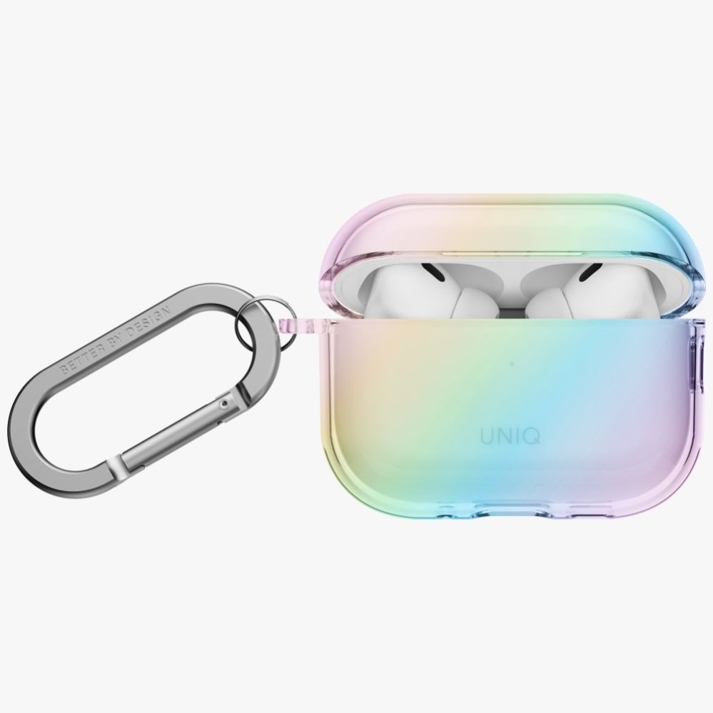 Citas preces UNIQ Uniq Iridescia Hang Case for AirPods Pro 3 - Transparent Multicolor