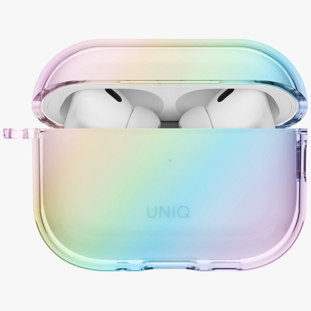 Citas preces UNIQ Uniq Iridescia Hang Case for AirPods Pro 3 - Transparent Multicolor