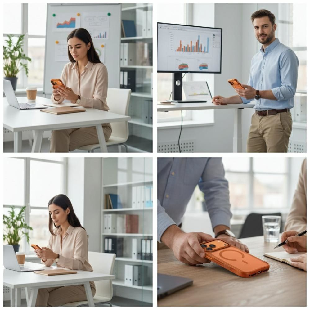 Citas preces UNIQ Uniq Veren iPhone 17 Pro Magclick Charging Case - Orange