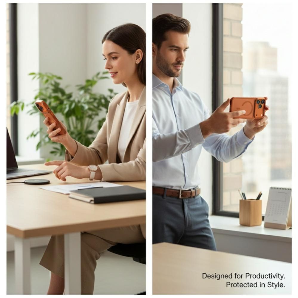 Citas preces UNIQ Uniq Veren iPhone 17 Pro Magclick Charging Case - Orange