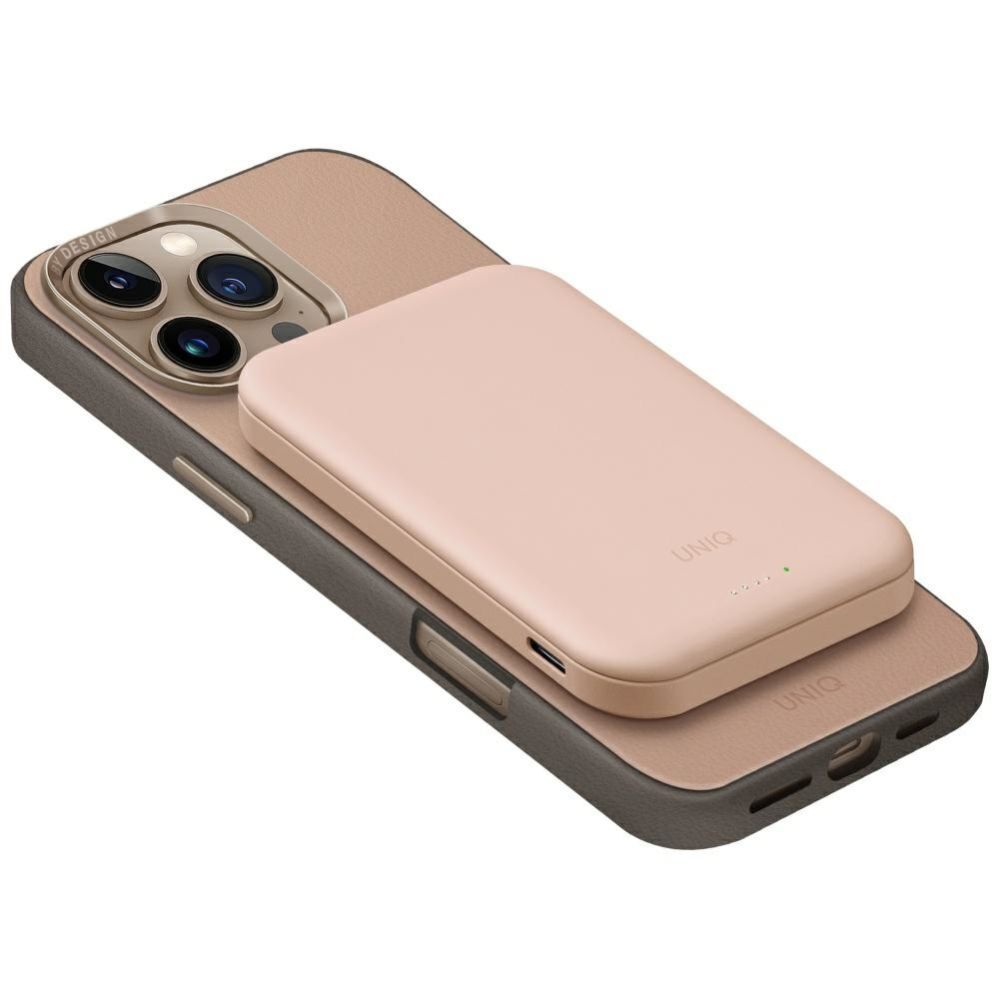 Citas preces UNIQ Uniq Lyden Lexa Magnetic 5000mAh PD USB-C MagSafe Power Bank - Pink