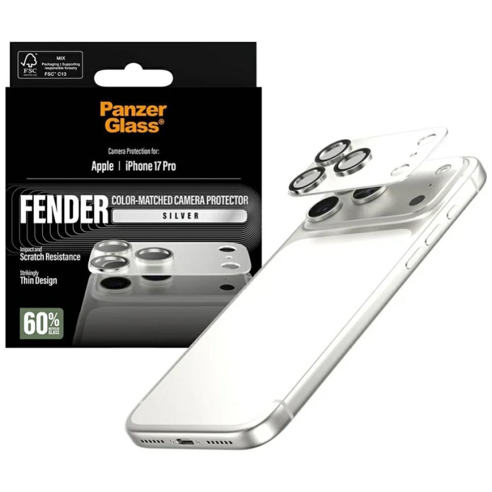 Kitos prekės Panzer Glass PanzerGlass Fender Camera Protector for iPhone 17 Pro - Silver