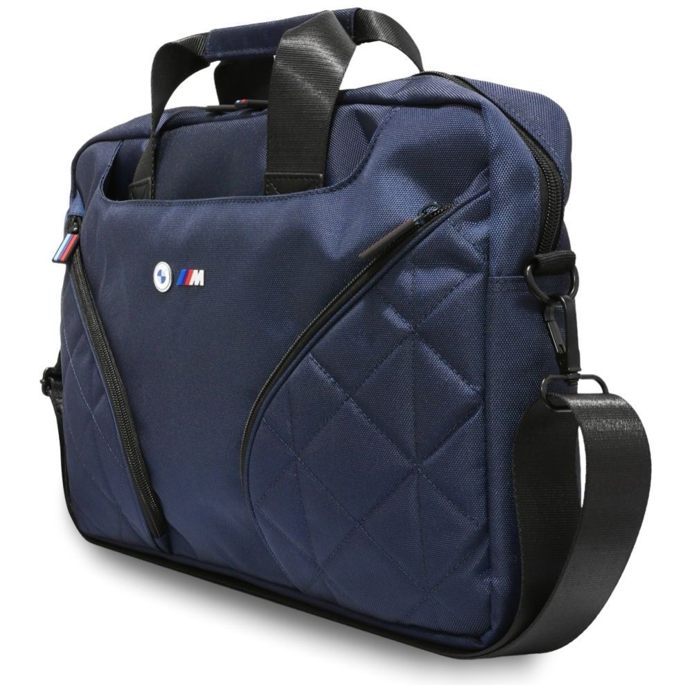 Citas preces BMW BMW Nylom Pockets & Metal Logo 16" Laptop Bag - Navy Blue