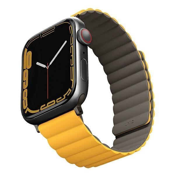 Citas preces UNIQ Uniq Revix Magnetic Strap for Apple Watch 42 / 44 / 45 / 49 mm - Gray-Yellow