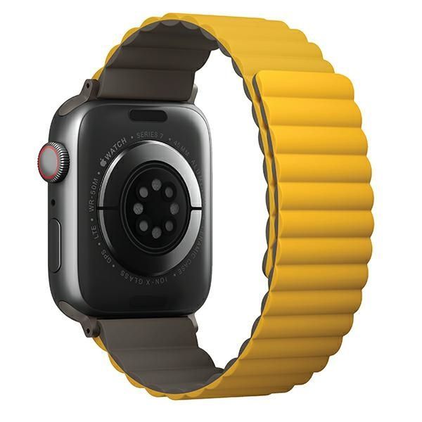 Citas preces UNIQ Uniq Revix Magnetic Strap for Apple Watch 42 / 44 / 45 / 49 mm - Gray-Yellow