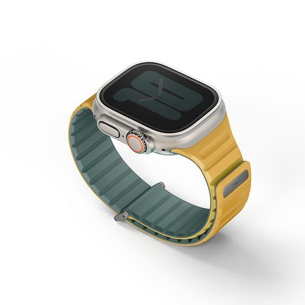Citas preces UNIQ Uniq Revix Evo Magnetic Strap for Apple Watch 42 / 44 / 45 / 49 mm - Green-Yellow