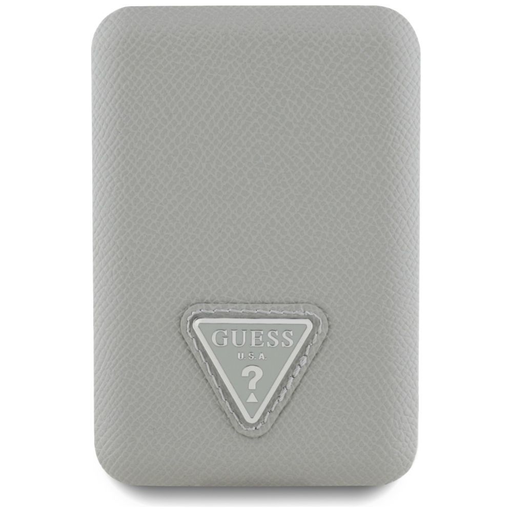 Citas preces Guess Guess Grained Triangle Power Bank with MagSafe 5000mAh 15W USB-C - Beige