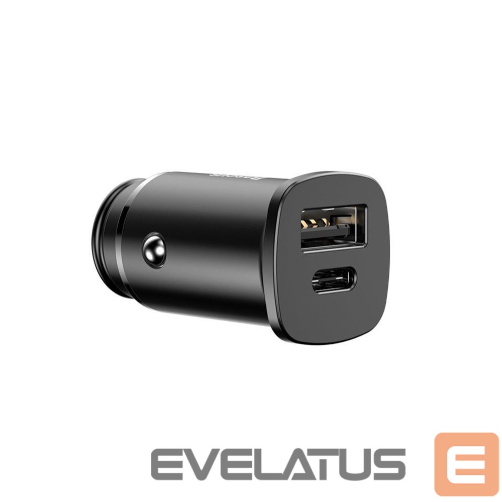 Adapteris Baseus Baseus Square PPS smart car charger with USB Quick Charge 4.0 QC 4.0 and USB-C PD 3.0 SCP ports black (CCALL-AS01)