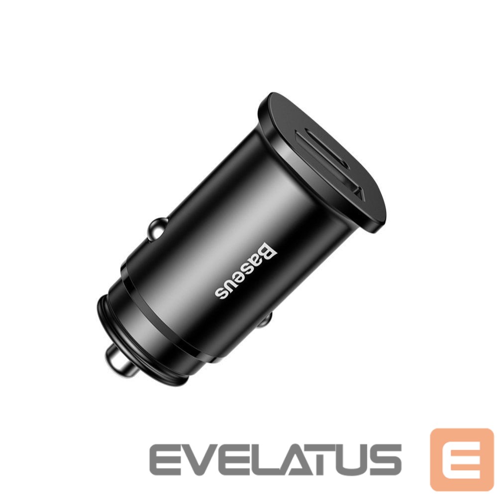 Adapteris Baseus Baseus Square PPS smart car charger with USB Quick Charge 4.0 QC 4.0 and USB-C PD 3.0 SCP ports black (CCALL-AS01)