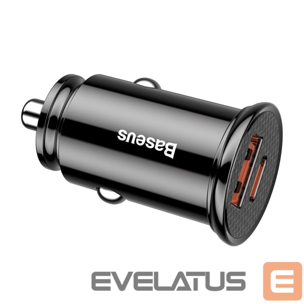 Autolaadijad Baseus Baseus Circular PPS smart car charger with USB Quick Charge 4.0 QC 4.0 and USB-C PD 3.0 SCP ports black (CCALL-YS01)