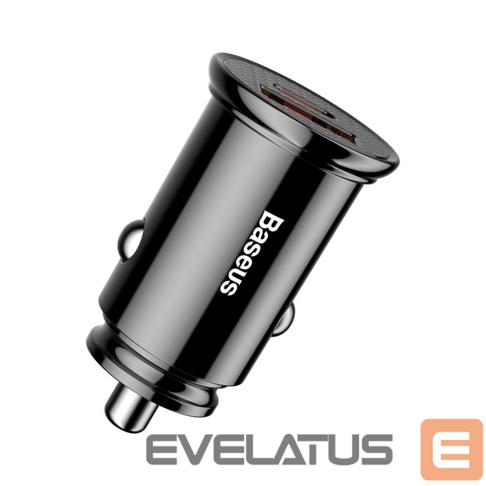 Autolaadijad Baseus Baseus Circular PPS smart car charger with USB Quick Charge 4.0 QC 4.0 and USB-C PD 3.0 SCP ports black (CCALL-YS01)