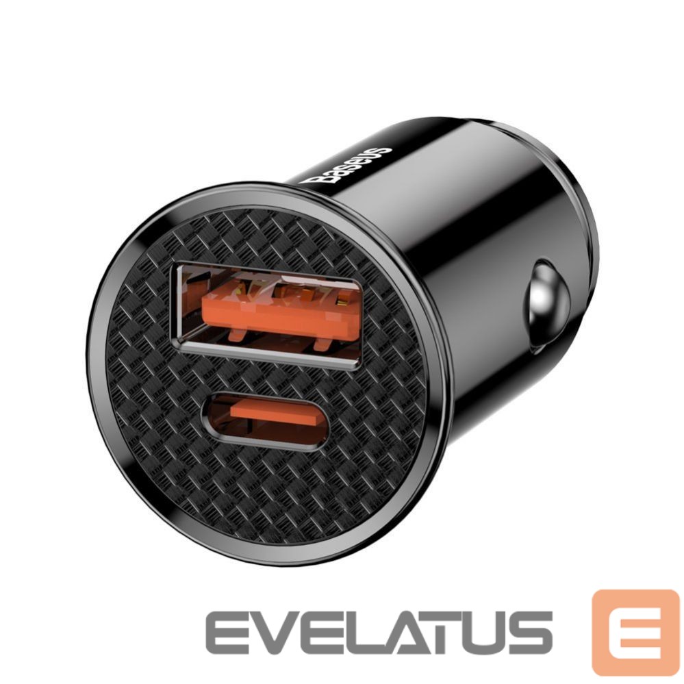 Autolaadijad Baseus Baseus Circular PPS smart car charger with USB Quick Charge 4.0 QC 4.0 and USB-C PD 3.0 SCP ports black (CCALL-YS01)