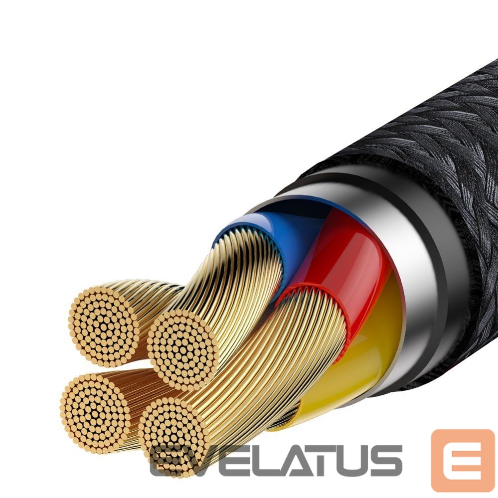 Cable Baseus Baseus Cafule cable USB Type C SuperCharge 40W Quick Charge 3.0 QC 3.0 1m gray-black (CATKLF-PG1)