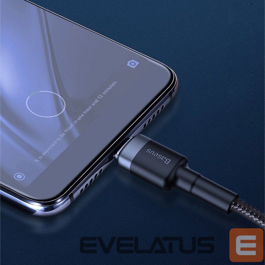Cable Baseus Baseus Cafule cable USB Type C SuperCharge 40W Quick Charge 3.0 QC 3.0 1m gray-black (CATKLF-PG1)