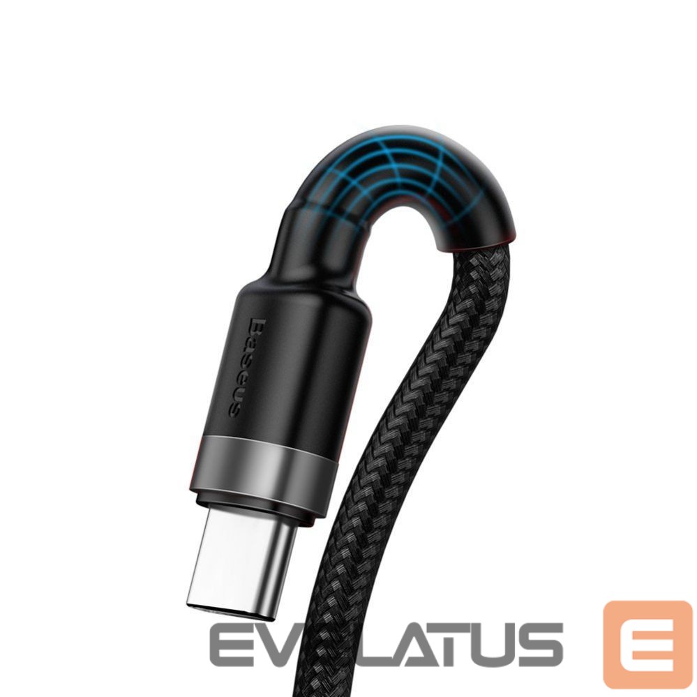 Cable Baseus Baseus Cafule cable USB Type C SuperCharge 40W Quick Charge 3.0 QC 3.0 1m gray-black (CATKLF-PG1)
