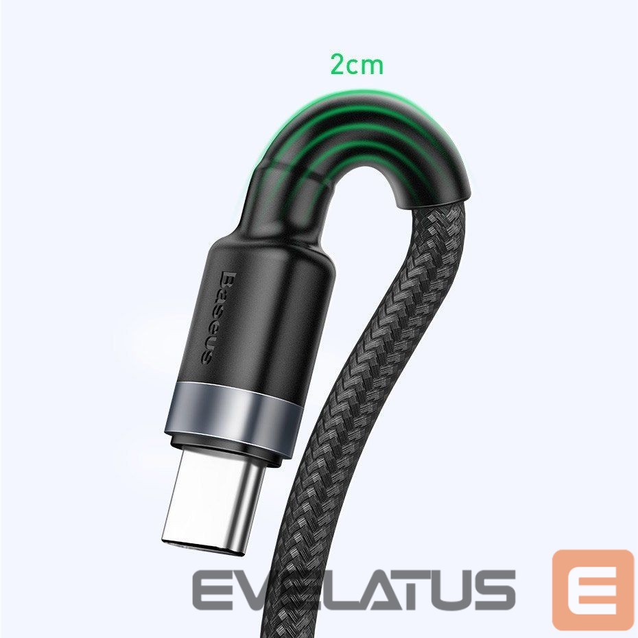 Cable Baseus Baseus Cafule cable USB Type C SuperCharge 40W Quick Charge 3.0 QC 3.0 1m gray-black (CATKLF-PG1)