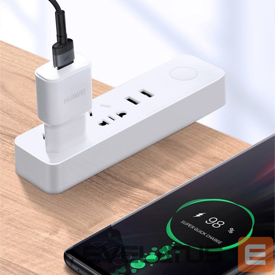 Cable Baseus Baseus Cafule cable USB Type C SuperCharge 40W Quick Charge 3.0 QC 3.0 1m gray-black (CATKLF-PG1)