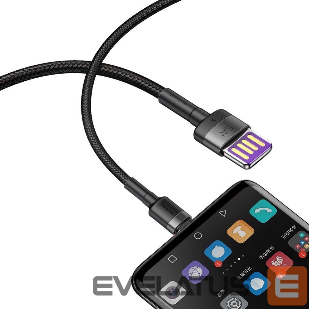 Cable Baseus Baseus Cafule cable USB Type C SuperCharge 40W Quick Charge 3.0 QC 3.0 1m gray-black (CATKLF-PG1)