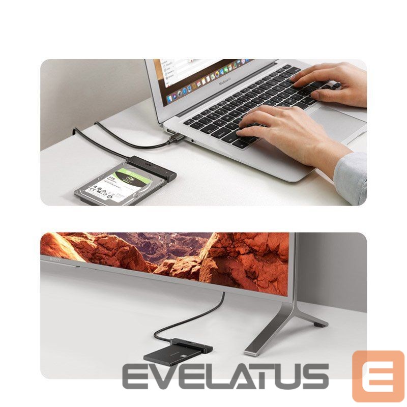 Adaptrid Ugreen Ugreen adapter HDD SSD 2.5'' SATA III 3.0 - USB 3.2 Gen 1 (USB 5 Gbps) black (70609 CM321)