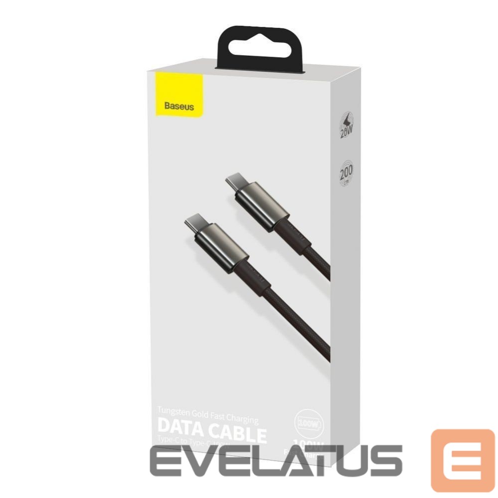 Cable Baseus Baseus CATWJ-A01 USB-C - USB-C PD QC cable 100W 5A 480Mb/s 2m - black