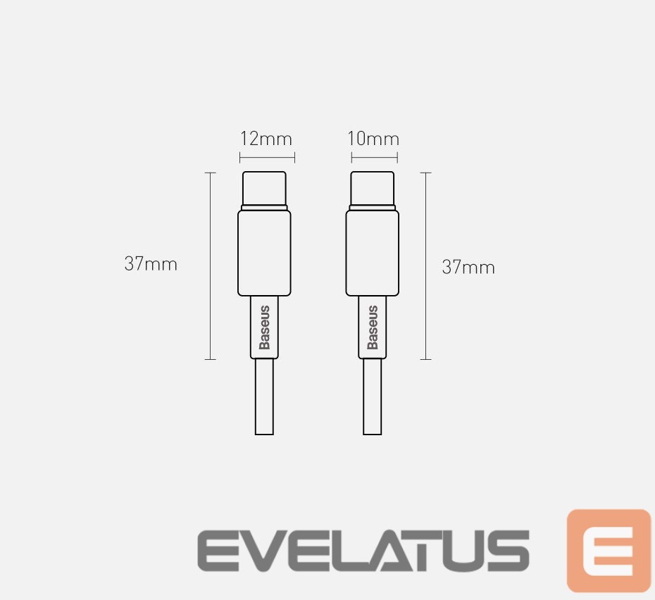 Cable Baseus Baseus CATWJ-A01 USB-C - USB-C PD QC cable 100W 5A 480Mb/s 2m - black