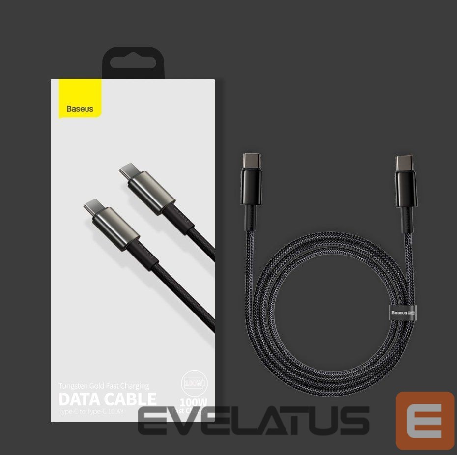 Cable Baseus Baseus CATWJ-A01 USB-C - USB-C PD QC cable 100W 5A 480Mb/s 2m - black