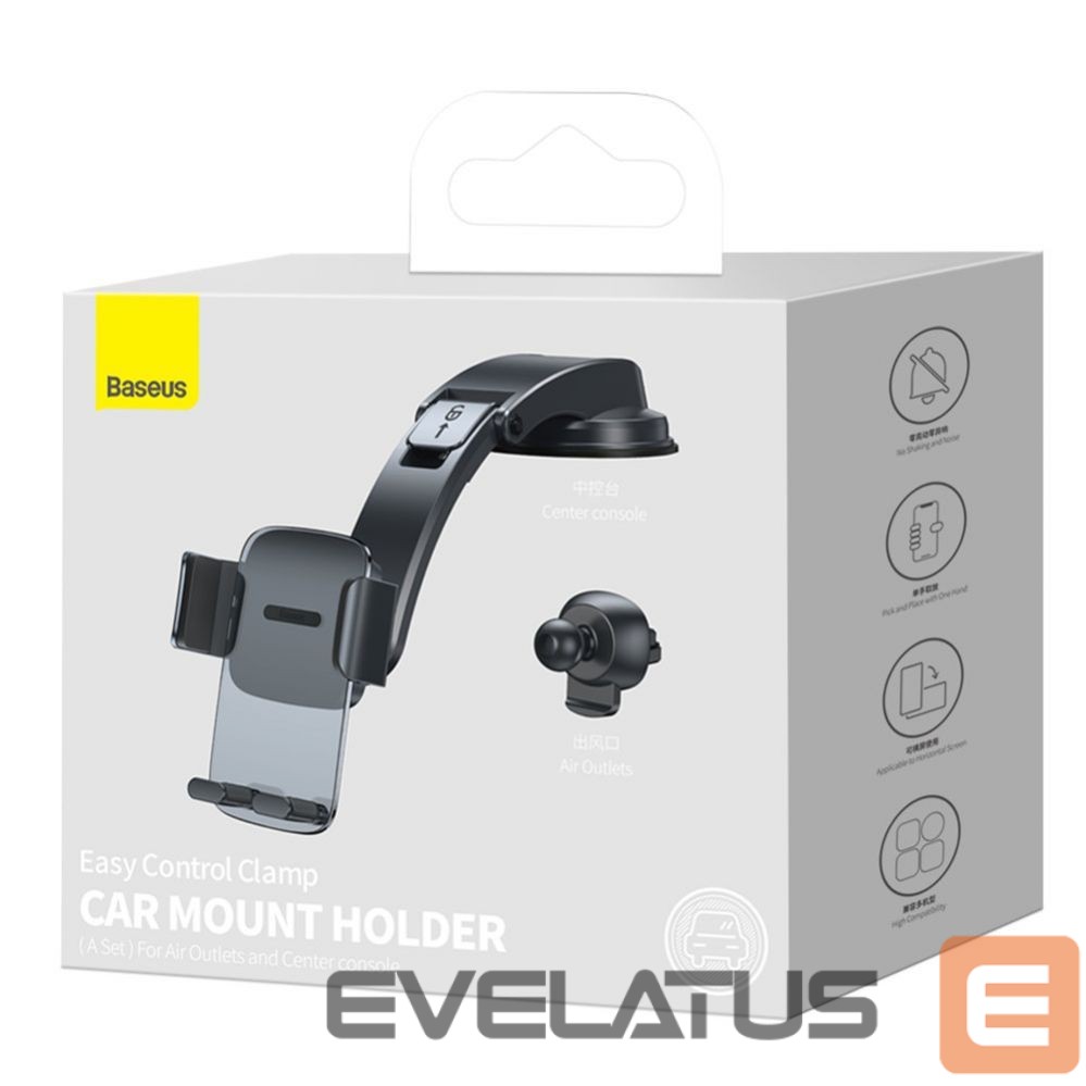 Auto holder Baseus Baseus 2in1 car holder for cockpit and ventilation grille black (SUYK000001)