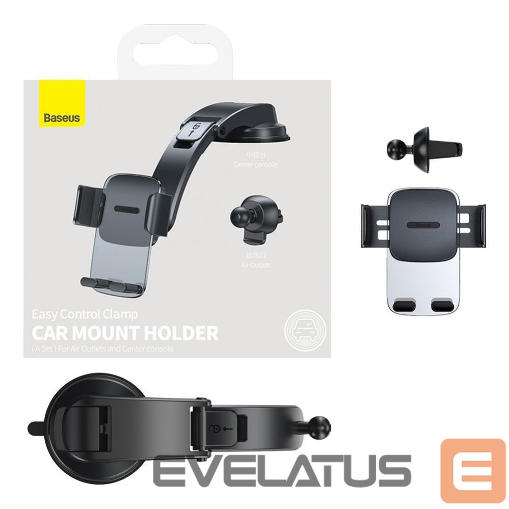 Auto holder Baseus Baseus 2in1 car holder for cockpit and ventilation grille black (SUYK000001)