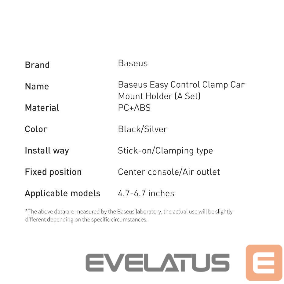 Auto holder Baseus Baseus 2in1 car holder for cockpit and ventilation grille black (SUYK000001)