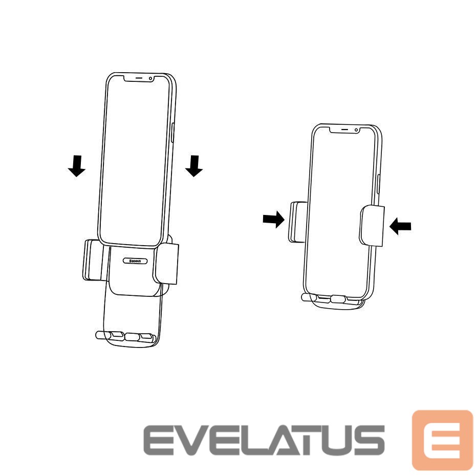 Auto holder Baseus Baseus 2in1 car holder for cockpit and ventilation grille black (SUYK000001)