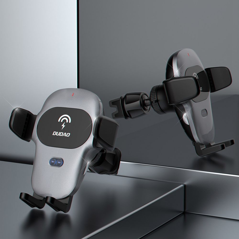 Auto holder Dudao Dudao Automatic Car Holder with Built-in Qi 15W Wireless Charger Gray (F20xs)